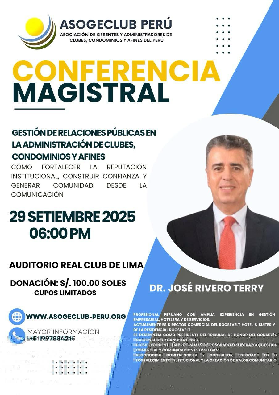 Afiche de la conferencia del doctor José Eugenio Rivero Terry